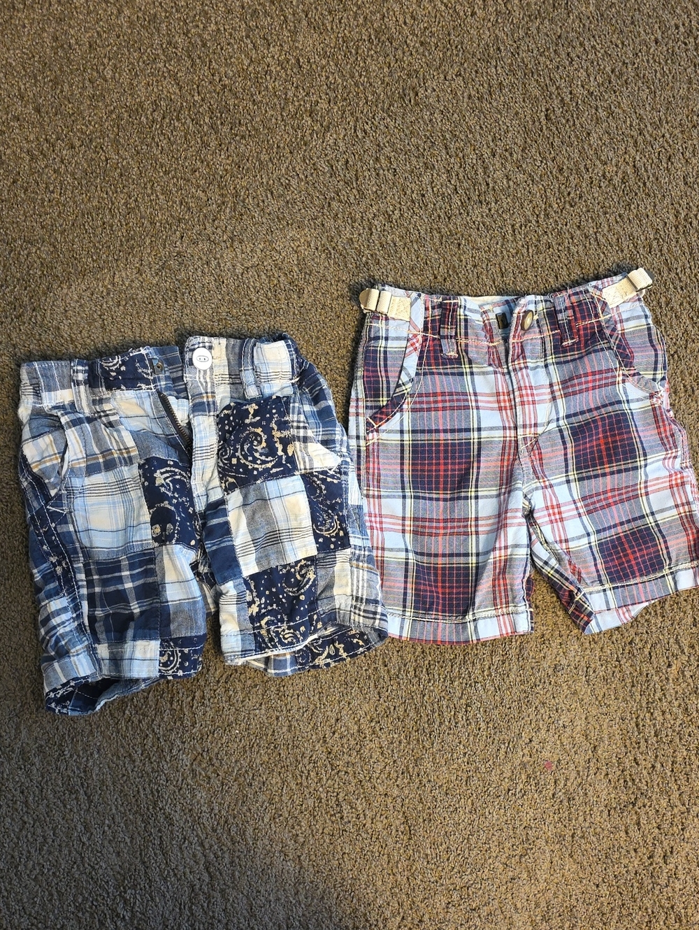 Baby Gap 2t Plaid Cotton Shorts Set Of 2